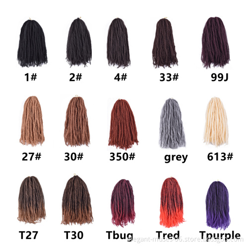 Hot sell 18 inch 100g afro kinky curly twist braiding hair crochet afro kinky dreadlocks marley twist hair
